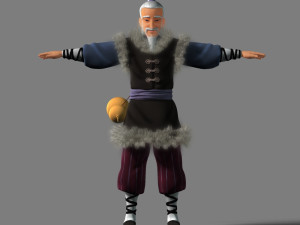 cartoon old man 3D Model