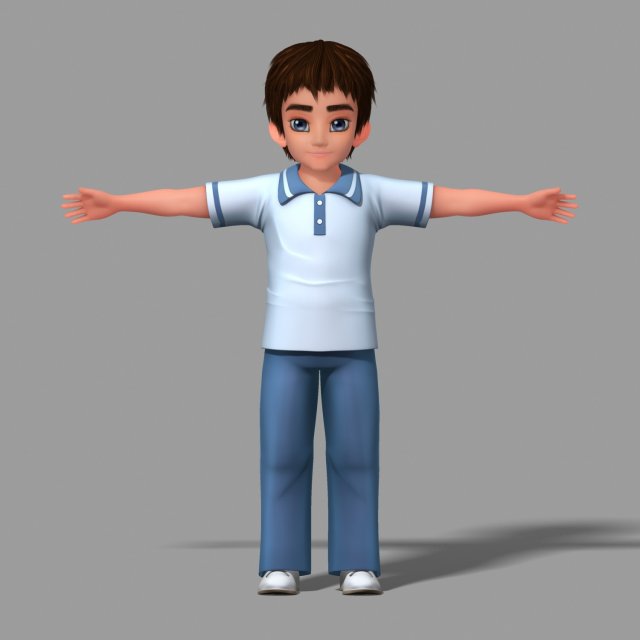 cartoon characters 3D Model .c4d .max .obj .3ds .fbx .stl .blend 