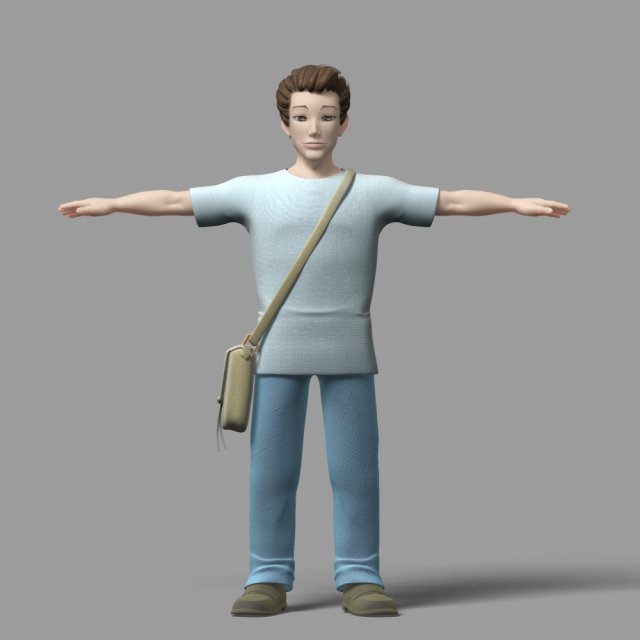 cartoon characters Model 3D .c4d .max .obj .3ds .fbx .stl .blend 