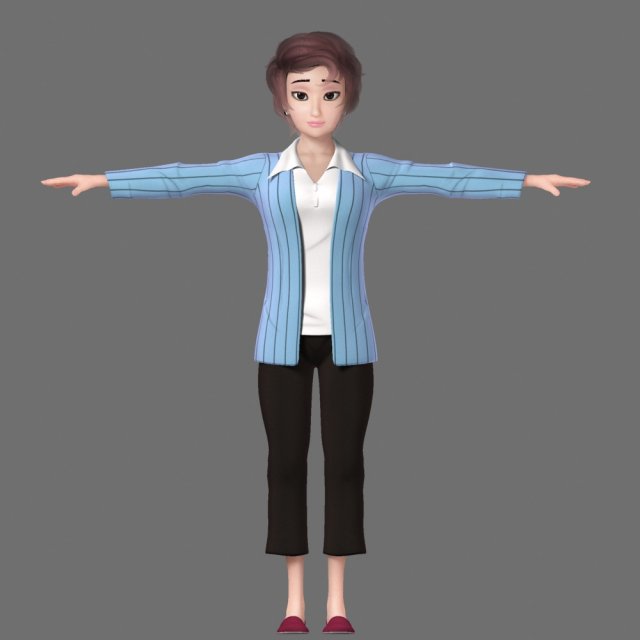 cartoon characters Model 3D .c4d .max .obj .3ds .fbx .stl .blend 