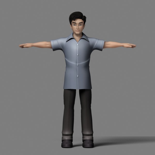 cartoon characters 3D Model .c4d .max .obj .3ds .fbx .stl .blend 