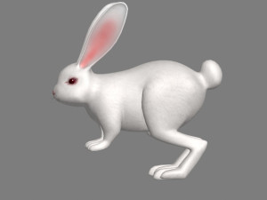 cartoon rabbit 3D Model