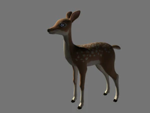 cartoon deer 3D Model