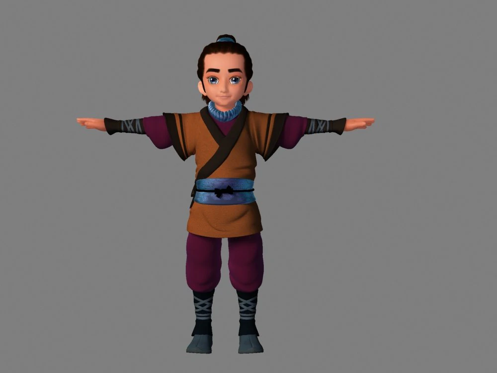 cartoon boy 3D Model .c4d .max .obj .3ds .fbx .stl .blend 