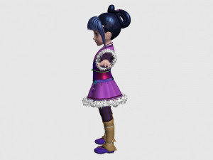 cartoon little girl 3D 모델