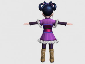 cartoon little girl 3D Model