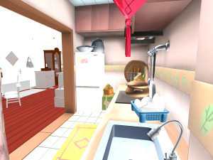 cartoon kitchen 3D Model