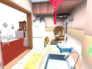cartoon kitchen 3D Model