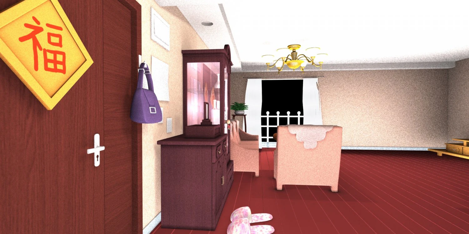 만화 방 3D 모델 .c4d .max .obj .3ds .fbx .stl .blend 