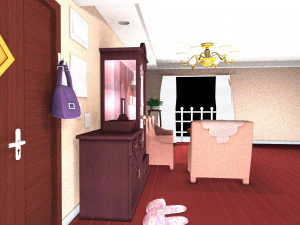 мультяшная комната 3D Модель