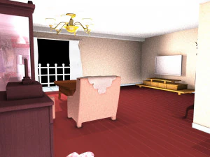 만화 방 3D 모델