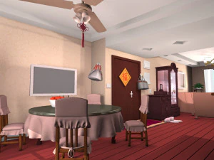 만화 방 3D 모델