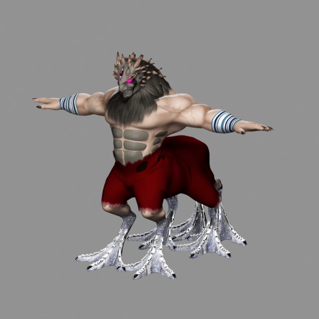 cartoon monster 3D Model .c4d .max .obj .3ds .fbx .stl .blend 