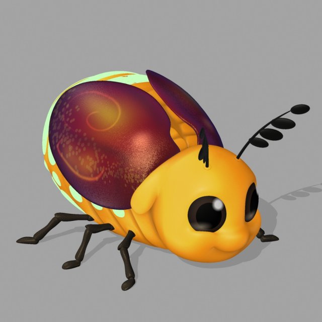 cartoon fireflies 3D-Modell .c4d .max .obj .3ds .fbx .stl .blend 