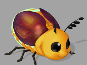 cartoon fireflies Modelo 3D