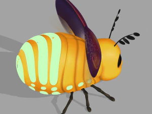 cartoon fireflies 3D Model