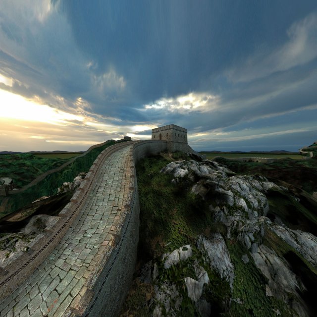 great wall 3D Modell .c4d .max .obj .3ds .fbx .stl .blend 