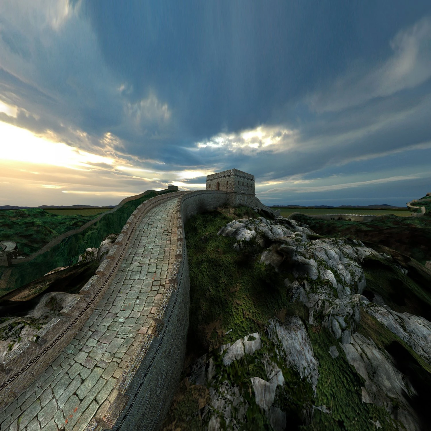 great wall 3D Model .c4d .max .obj .3ds .fbx .stl .blend 
