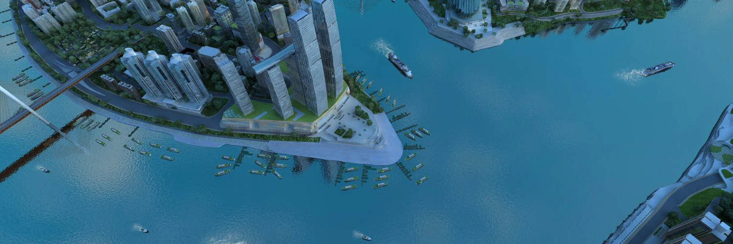 chongqing aerial view 3D Model .c4d .max .obj .3ds .fbx .stl .blend 