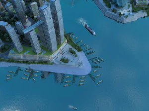 vista a&eacute;rea de chongqing Modelo 3D