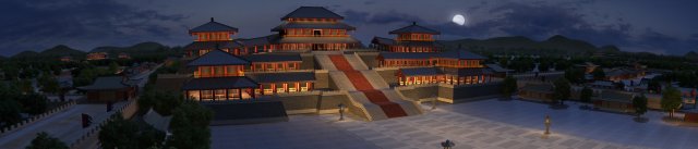 qin palace 3D Model .c4d .max .obj .3ds .fbx .stl .blend 