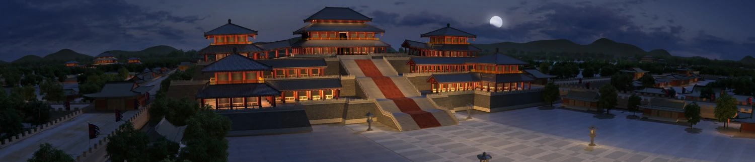 qin palace 3D Model .c4d .max .obj .3ds .fbx .stl .blend 