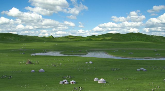 hulunbeier prairie Model 3D .c4d .max .obj .3ds .fbx .stl .blend