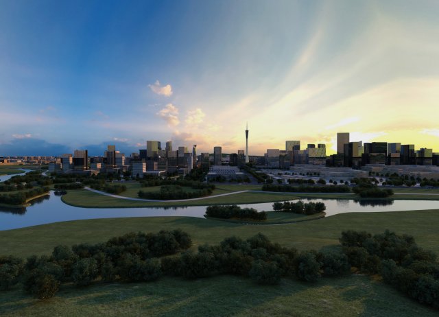 city early morning 3D मॉडल .c4d .max .obj .3ds .fbx .stl .blend 