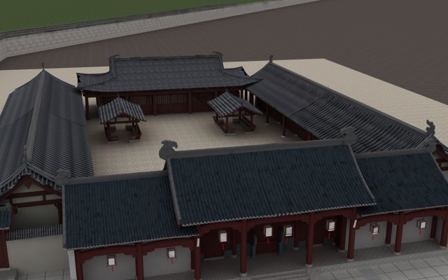 ancient architecture Model 3D .c4d .max .obj .3ds .fbx .stl .blend 