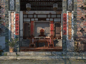 ancient government offices 3D Model