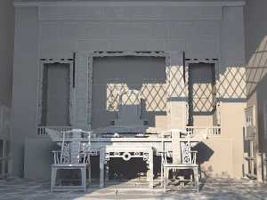 ancient government offices 3D Model