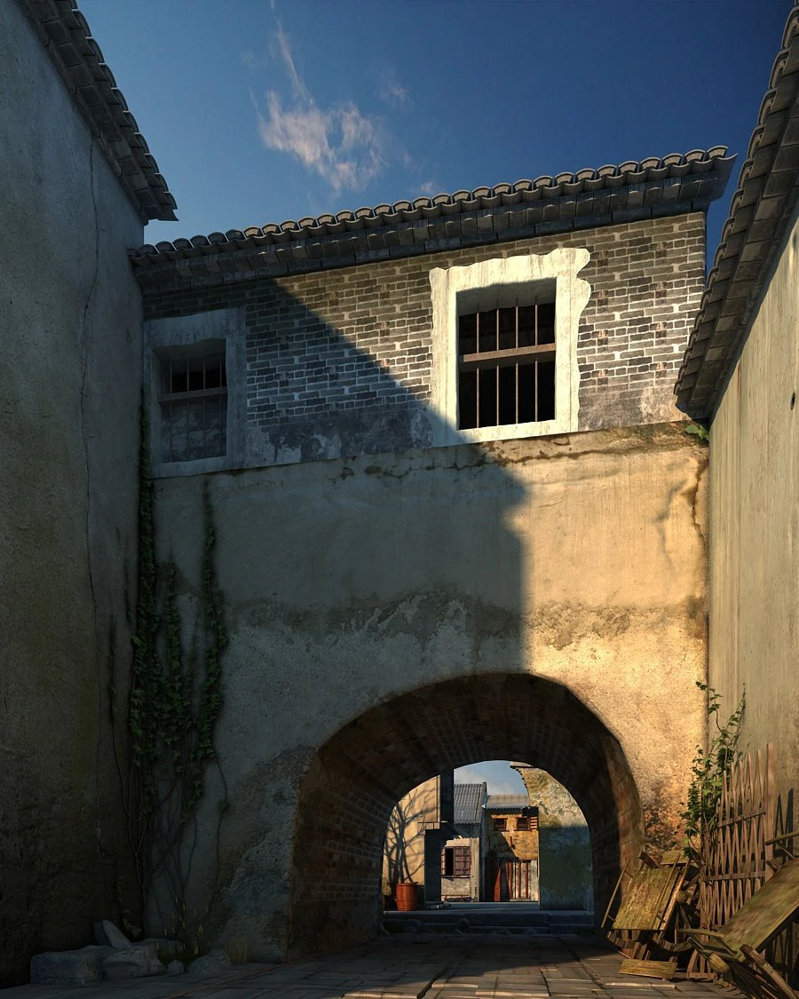 ancient architecture 3D Model .c4d .max .obj .3ds .fbx .stl .blend 