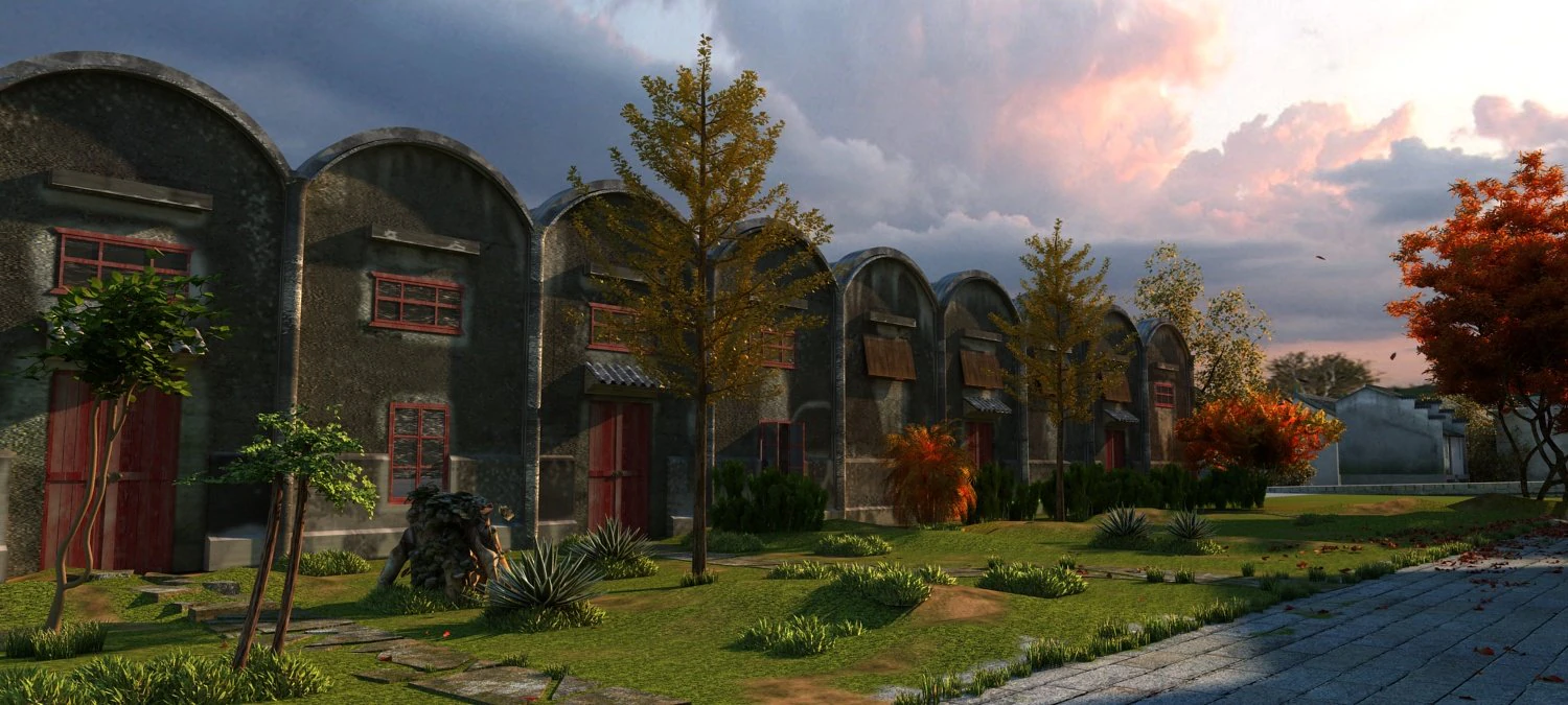 ancient architecture 3D Model .c4d .max .obj .3ds .fbx .stl .blend 