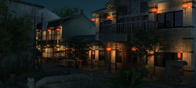 ancient building 3D 模型 .c4d .max .obj .3ds .fbx .stl .blend 
