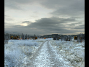 winter suburbs 3D Model