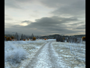 winter suburbs 3D Model