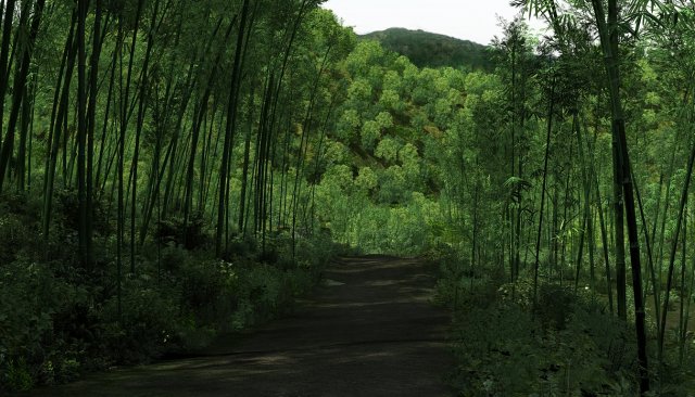 bamboo forest 3D Model .c4d .max .obj .3ds .fbx .stl .blend 