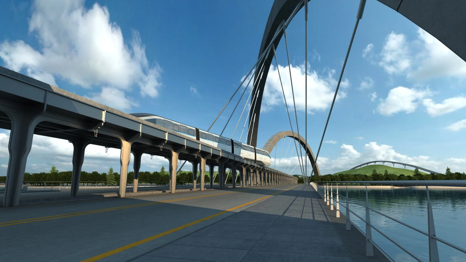 high-speed rail 3D Model .c4d .max .obj .3ds .fbx .stl .blend