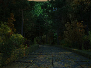 tree-lined road 3Dモデル