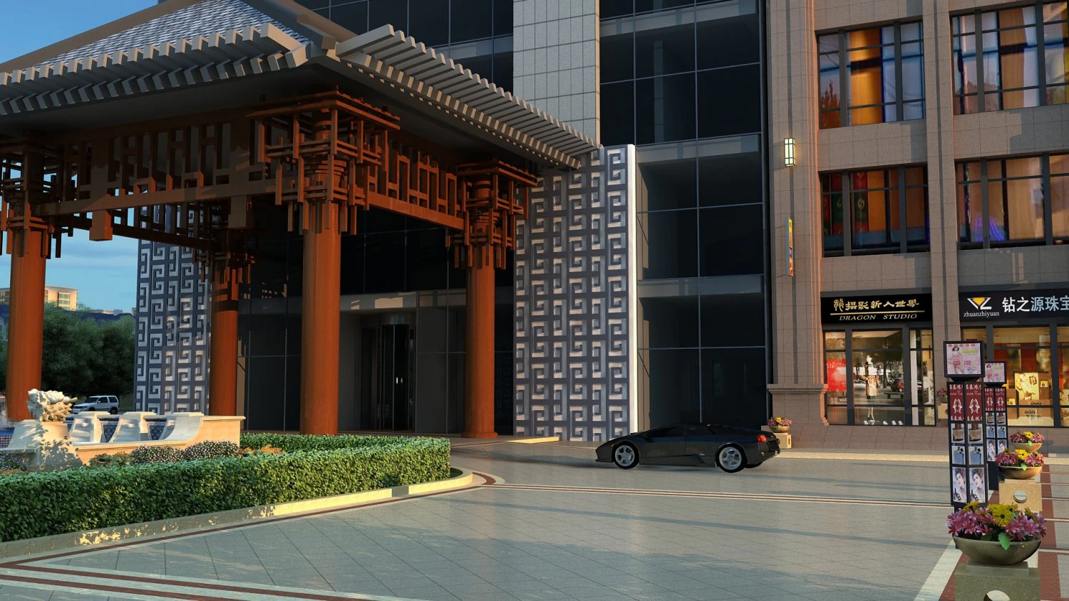 city building 3D Model .c4d .max .obj .3ds .fbx .stl .blend