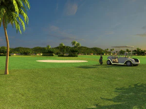 campo da golf Modello 3D