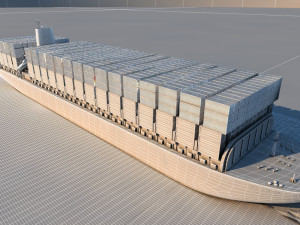 cargo ship 3D-Modell