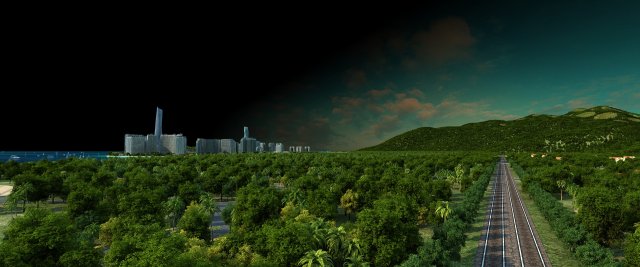 island city 3D 模型 .c4d .max .obj .3ds .fbx .stl .blend 