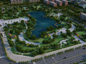 City park 3D Modell