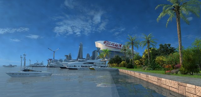 yacht club Modelo 3D .c4d .max .obj .3ds .fbx .stl .blend 