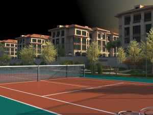 tennis court 3D Model