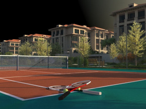 tennis court 3D Model
