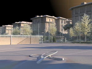 tennis court 3D Model
