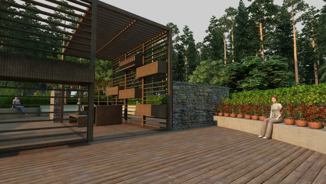 city park 3D 모델 .c4d .max .obj .3ds .fbx .stl .blend