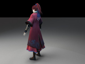 martial arts character Modello 3D